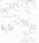 Cylinder Heads Valve Gasket Set Diagram and Parts List for 49M977-0110-E1  Briggs and Stratton Engine